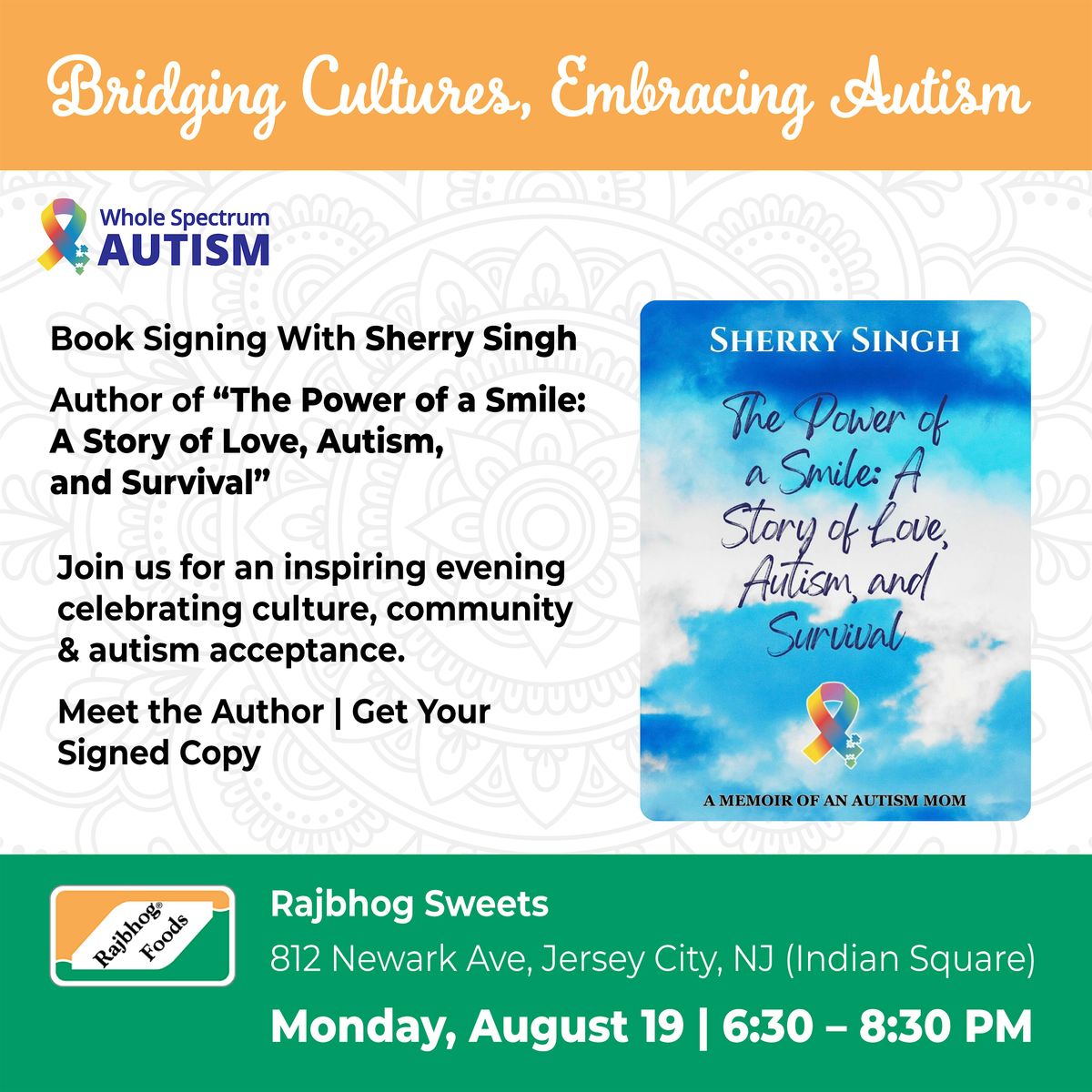 Love, Autism & Survival: Sherry Singh\u2019s Book Signing