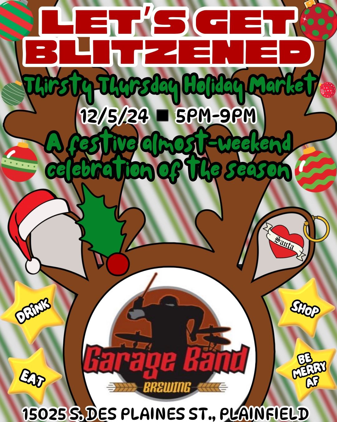 Let\u2019s Get BLITZENED! Thirsty Thursday Holiday Market