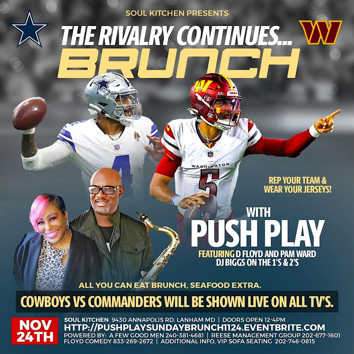 THE RIVALRY CONTINUES COMMANDERS VS COWBOYS BRUNCH