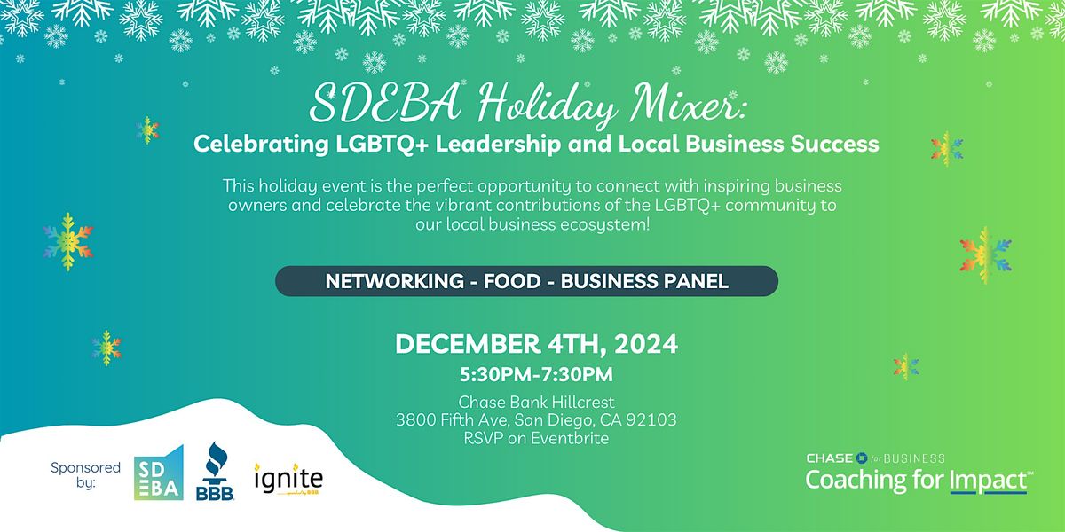 SDEBA Holiday Mixer: Celebrating LGBTQ+ Leadership & Local Business Success