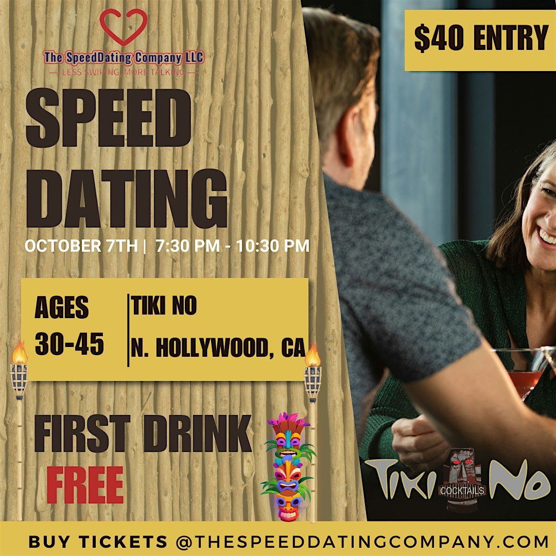 SPEED DATING | 30 - 45, FIRST DRINK FREE!