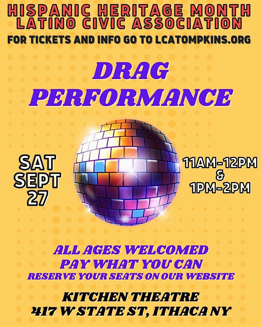 LCA Presents "Drag Performance" @ The Kitchen Theatre Company