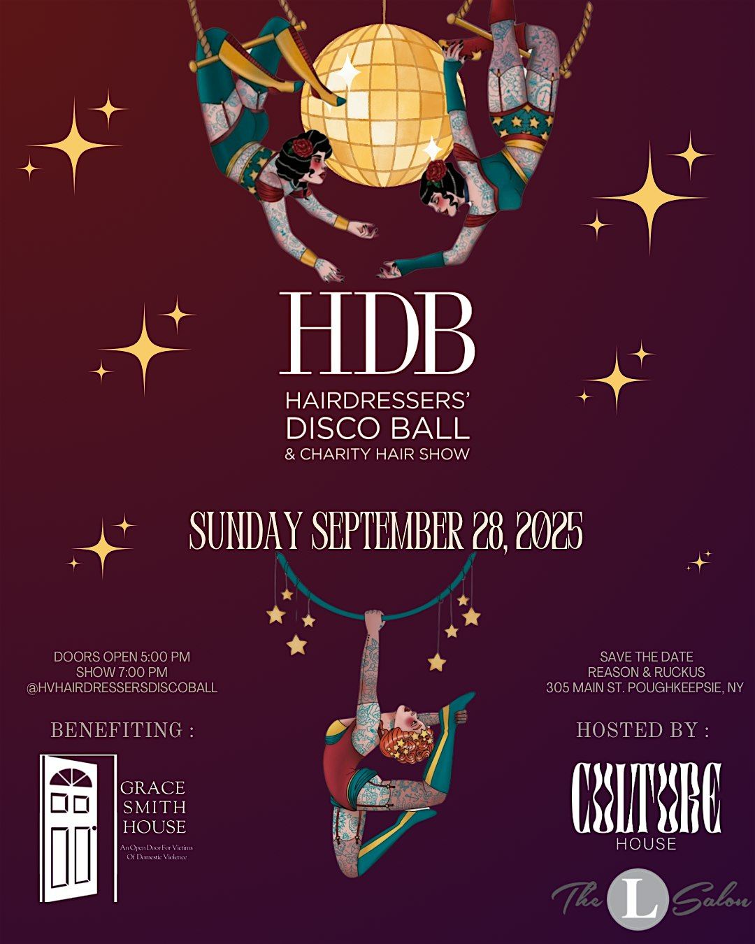Hudson Valley Hairdresser's disco ball & fantasy show.