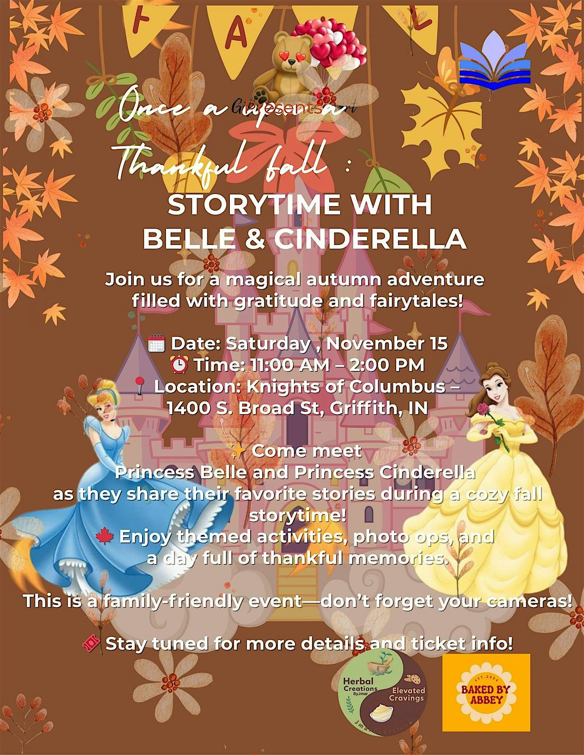 Once Upon a Thankful Fall: Storytime with Belle & Cinderella
