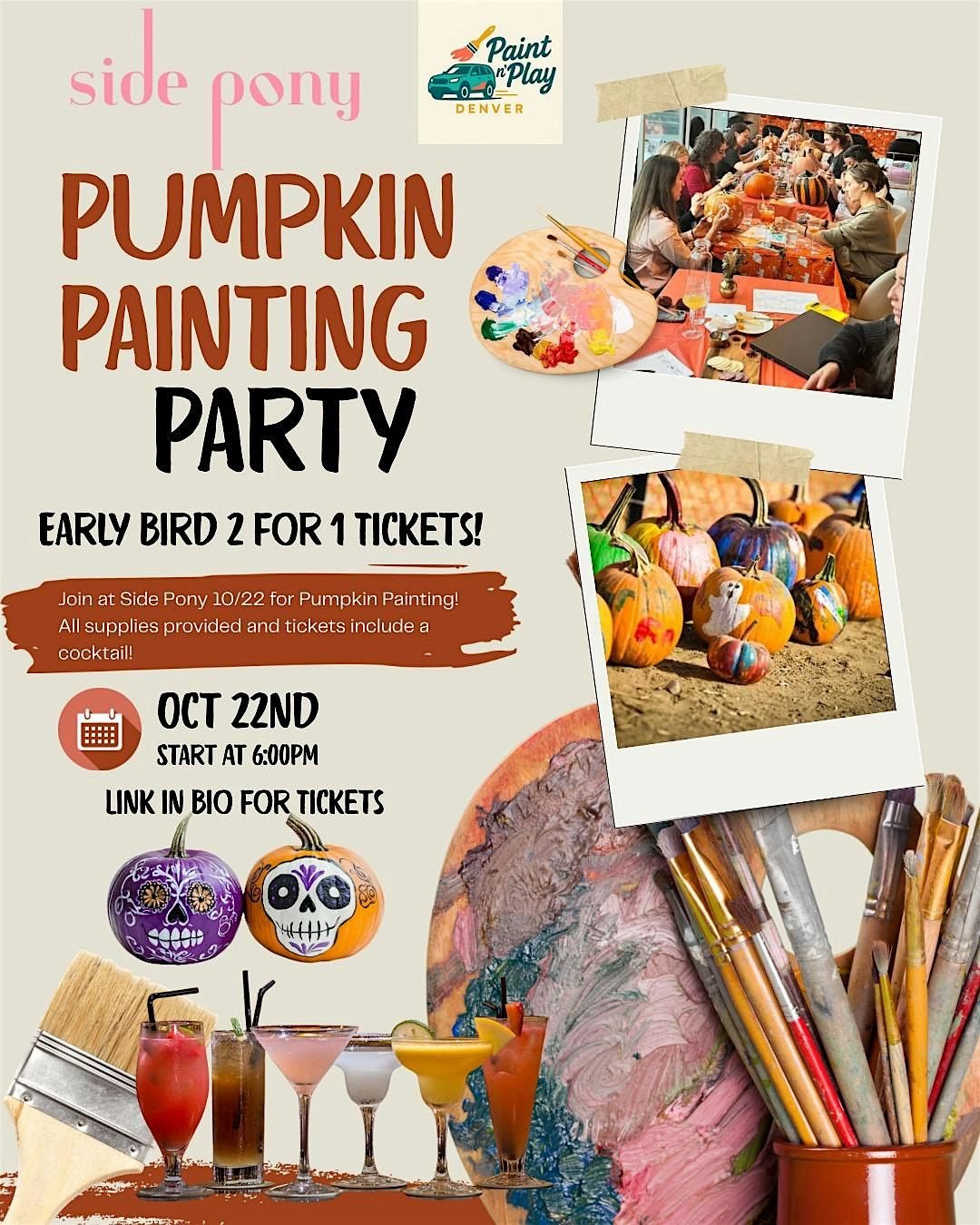 Pumpkin Paint Party at Side Pony