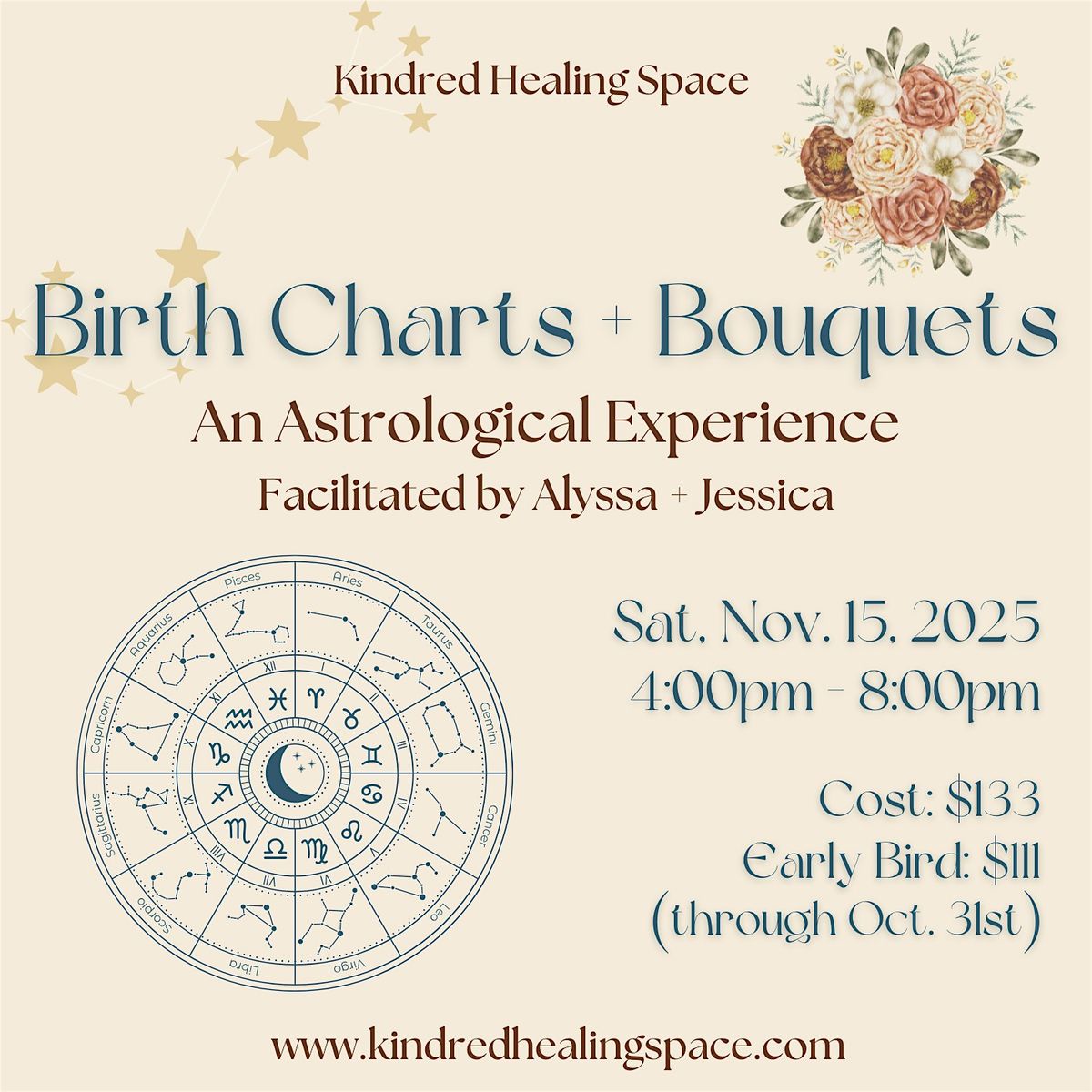 Birth Charts + Bouquets - An Astrological Experience