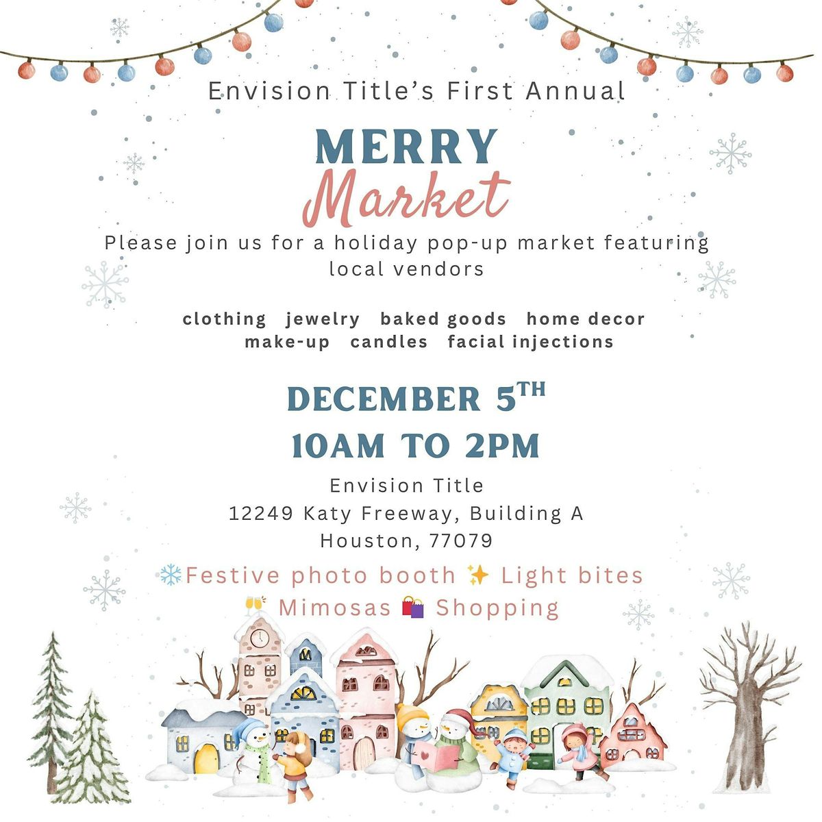 Envision Title's First Annual Merry Market