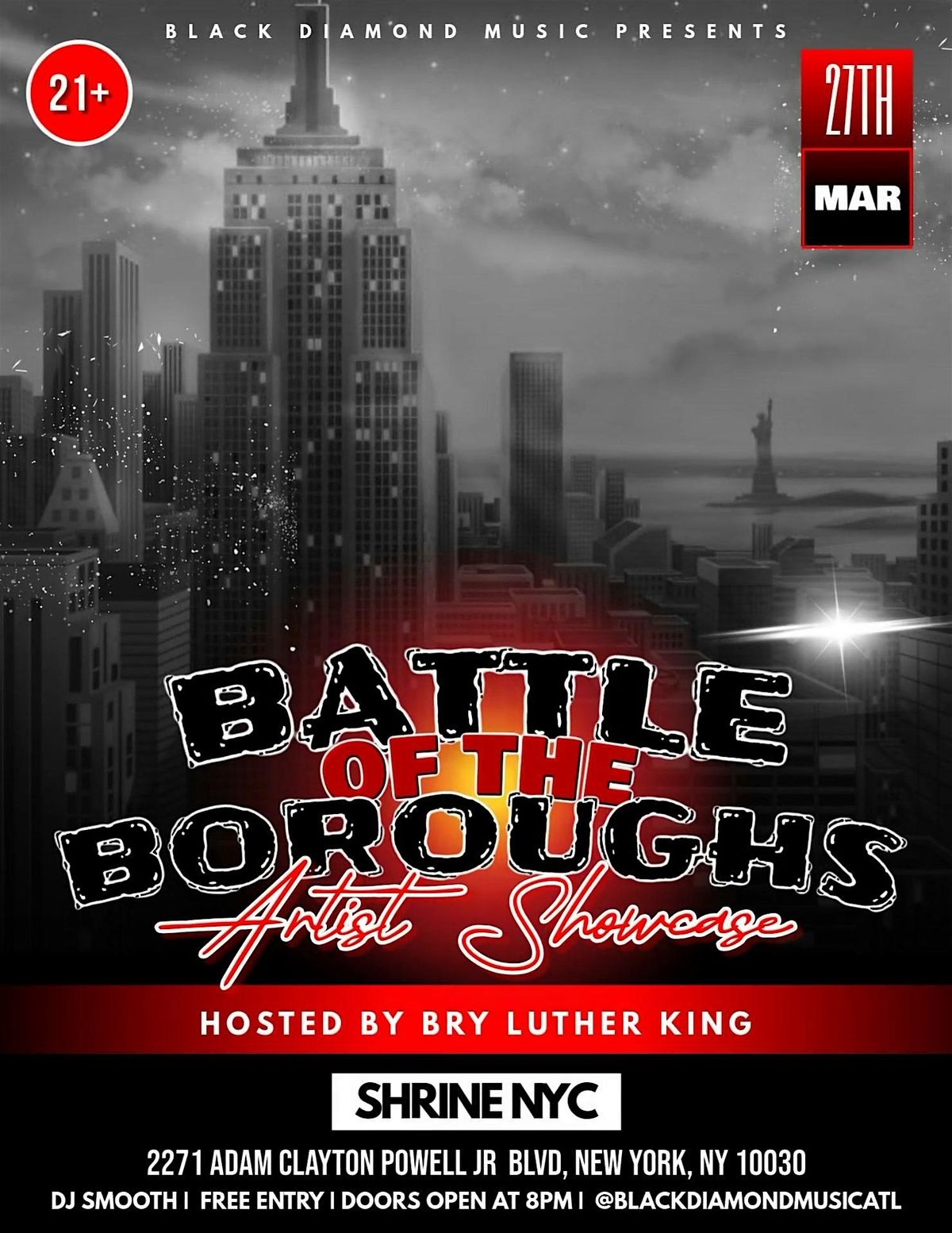 Battle of the Boroughs Artist Showcase! Presented by Black Diamond Music!