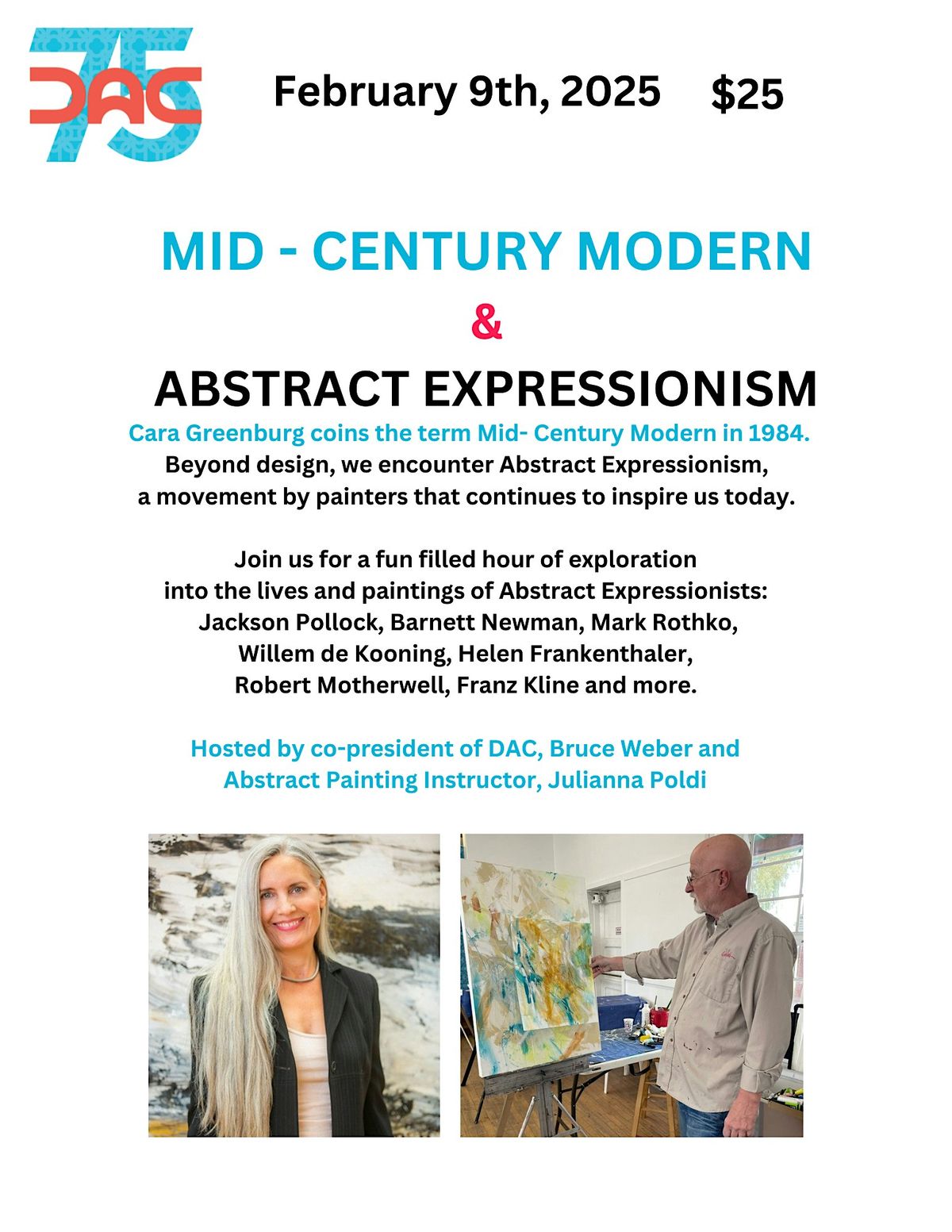 MID - CENTURY MODERN  &  ABSTRACT EXPRESSIONISM