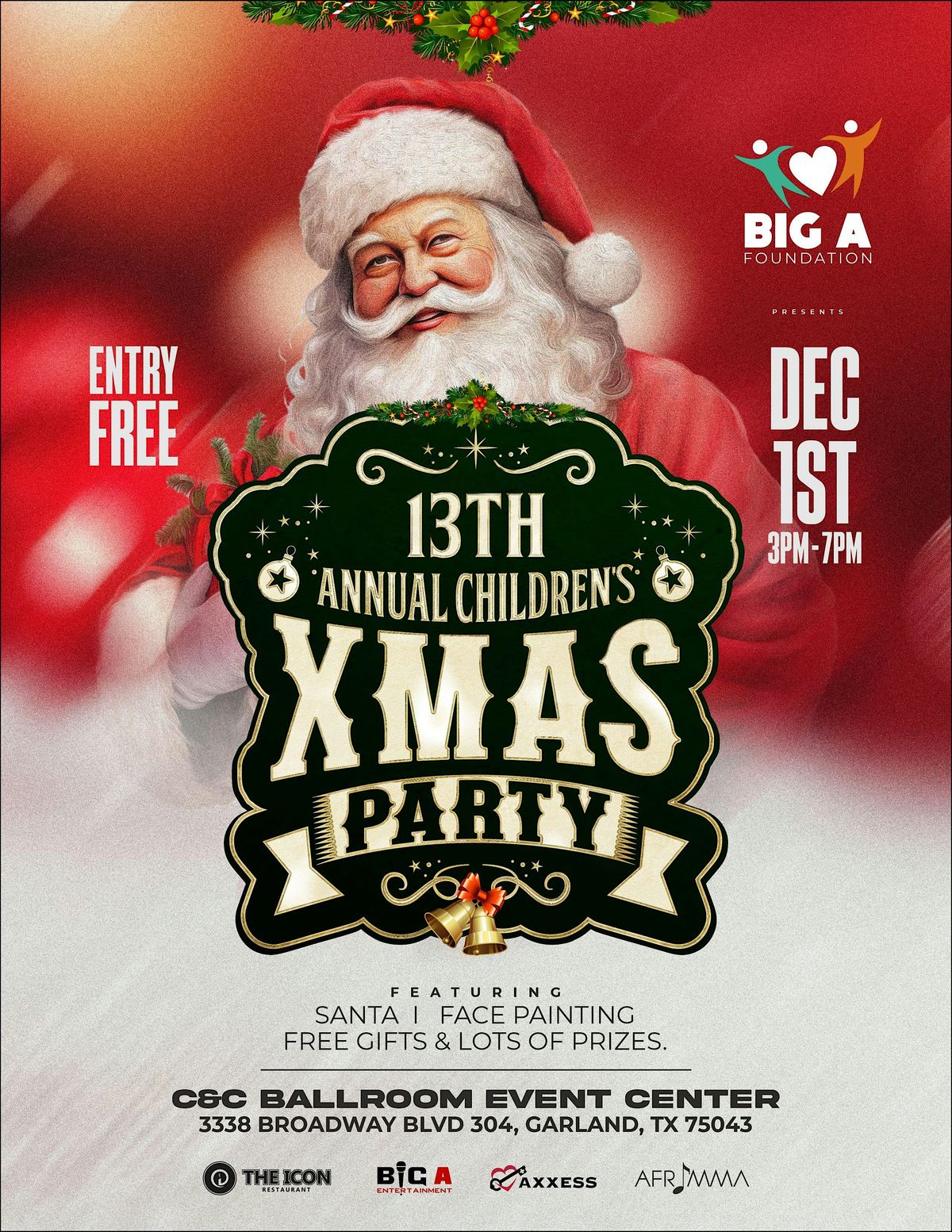 Free Children\u2019s Xmas party in Dallas December 1st