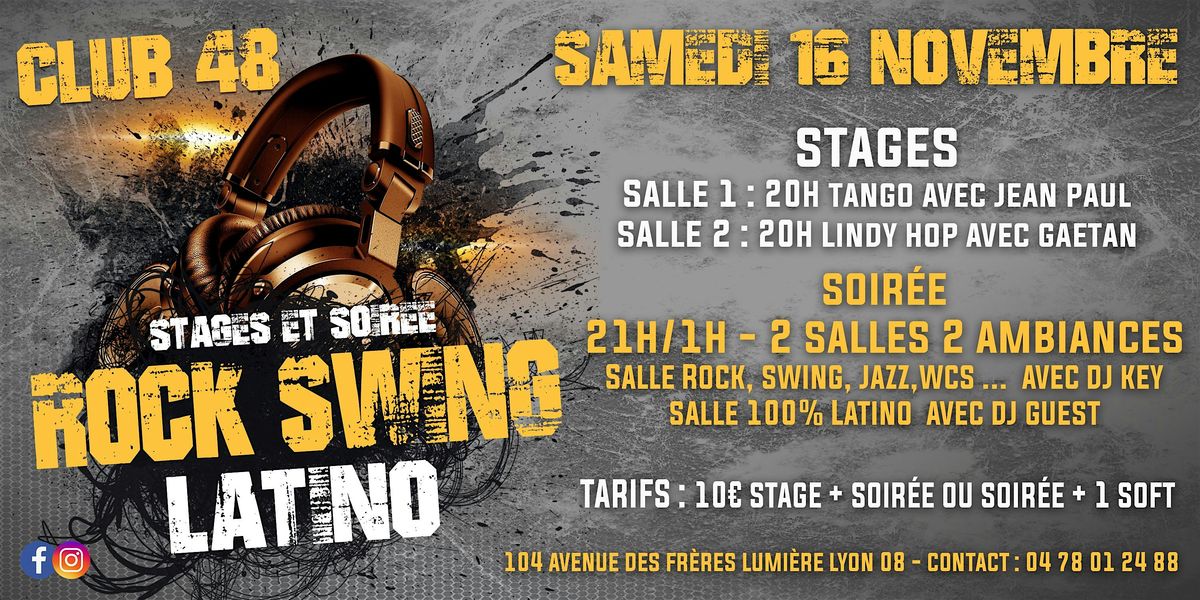 Stages et soir\u00e9e Rock, Swing & Latino