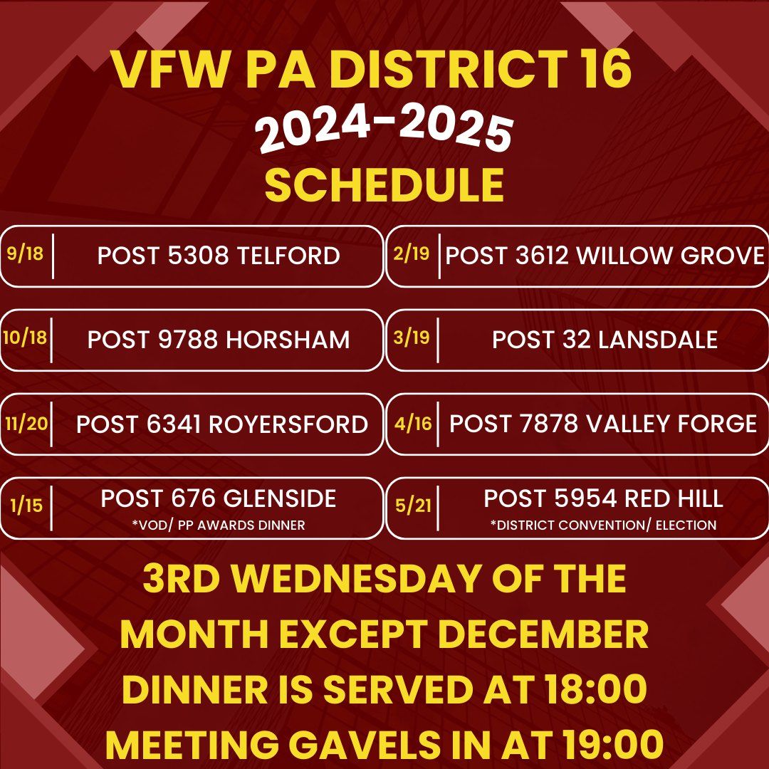 District Meeting- Post 6341 Royersford