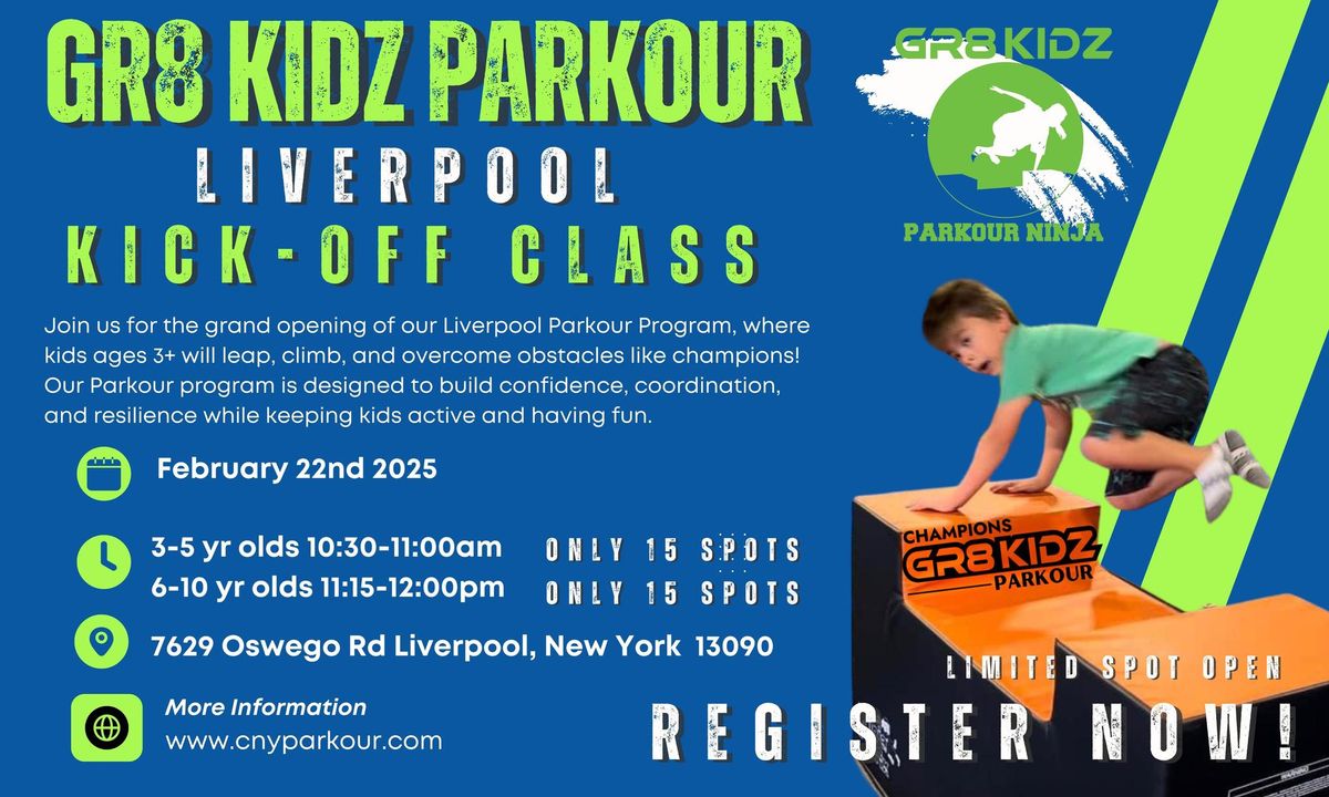 GR8 KIDZ PARKOUR LIVERPOOL \u2013 KICK-OFF CLASS!