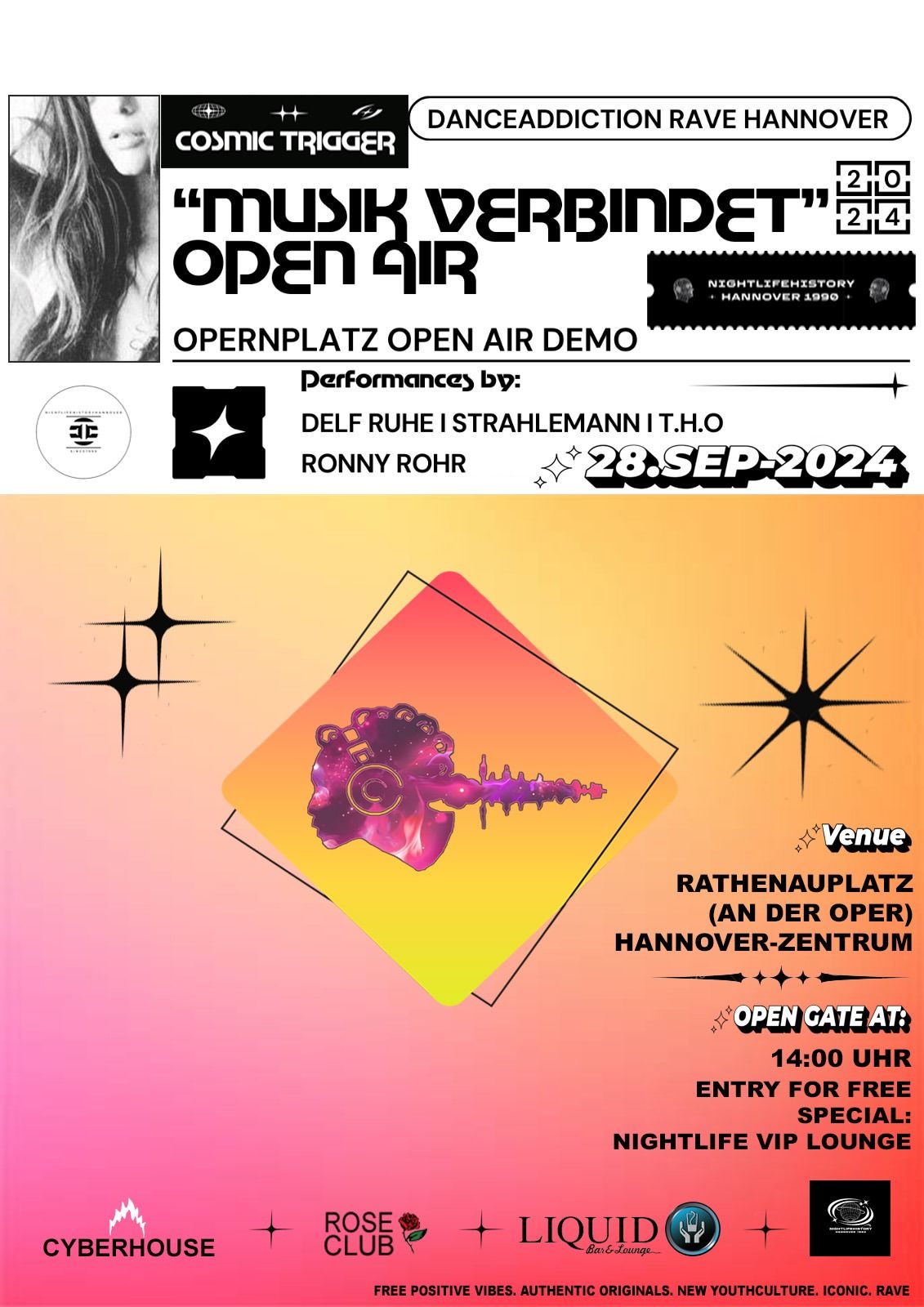 "MUSIK VERBINDET" OPEN AIR DEMO an der Oper HANNOVER SAMSTAG 28.09.2024 I 14:00 - 22:00 Uhr