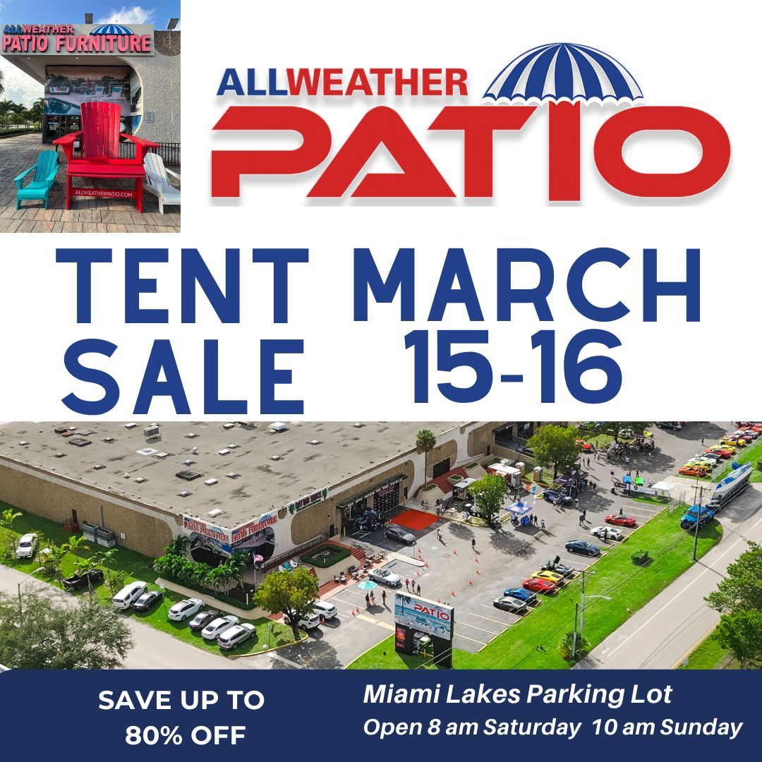 2025 Tent Sale Patio Furniture Daybeds, Sectionals Parking Lot event 