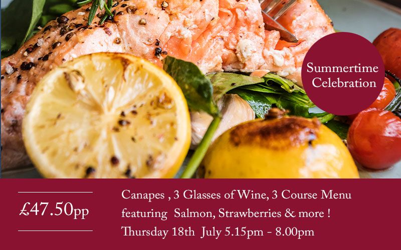Summer Wine and Food Celebration - Salmon, Strawberries & Wine