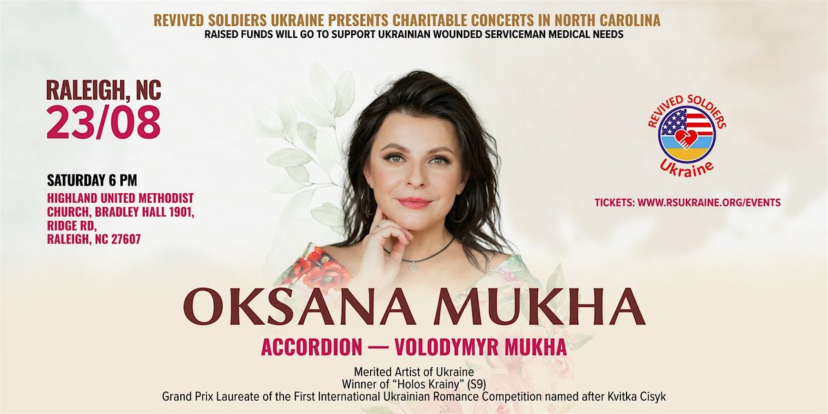 Raleigh, NC - Oksana Mukha Charitable Concert