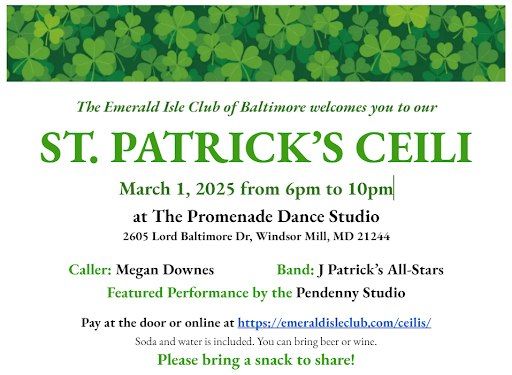 Emerald Isle Club's St. Patrick's Ceili