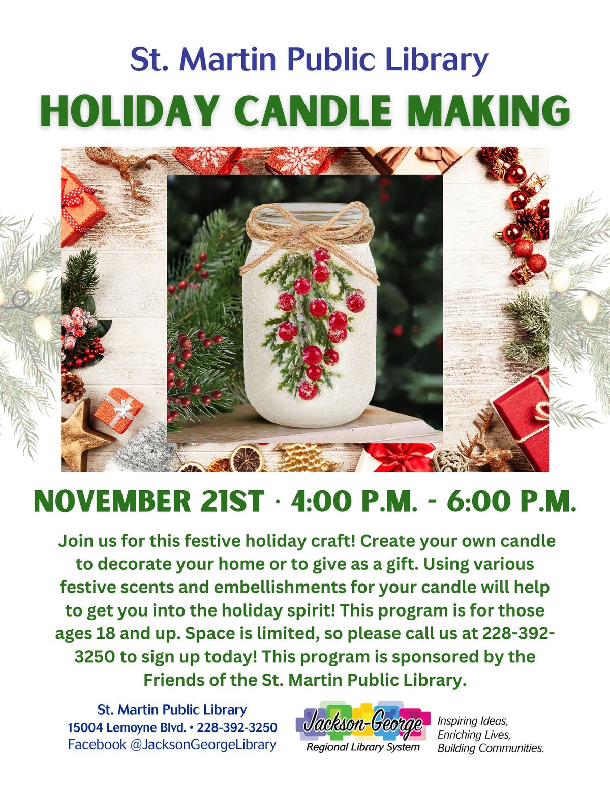 Holiday Candle Making event