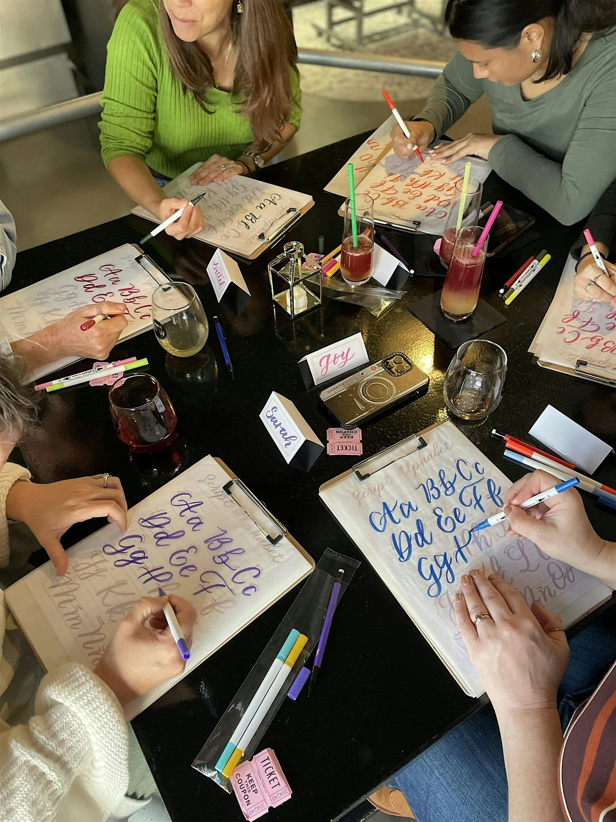 Brush Calligraphy for Beginners at La Mesa Wine Works