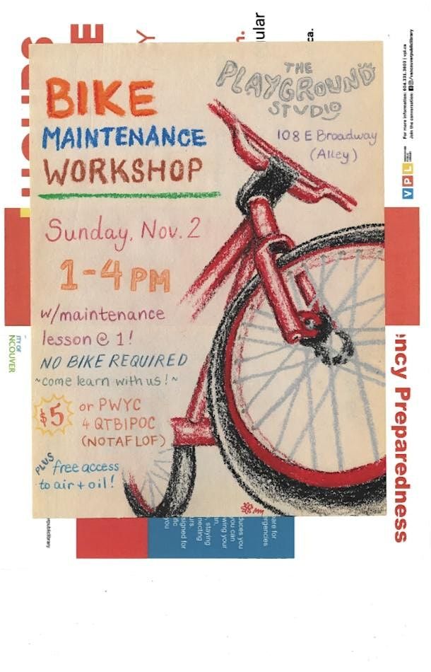 Bike maintenance workshop @ The Playground