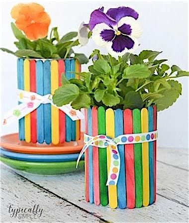 Craft Stick Flower Pots