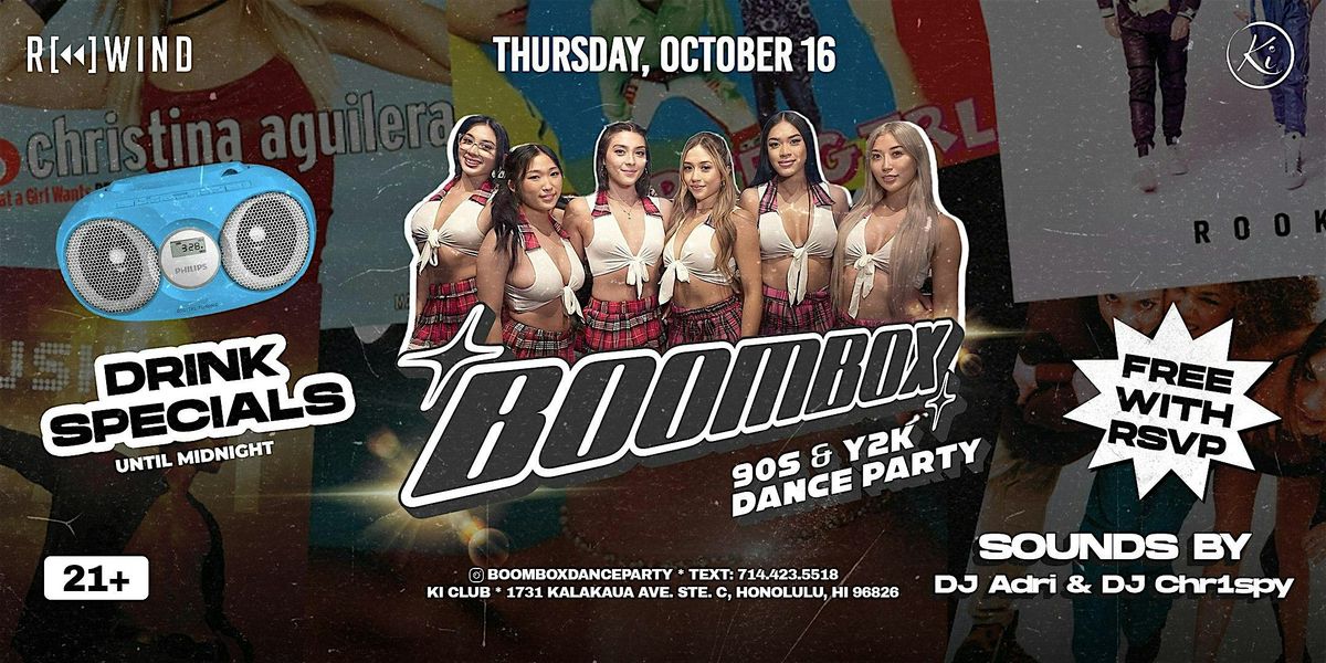 Boombox: 90's and Y2K Dance Party by Rewind OC x Ki Club
