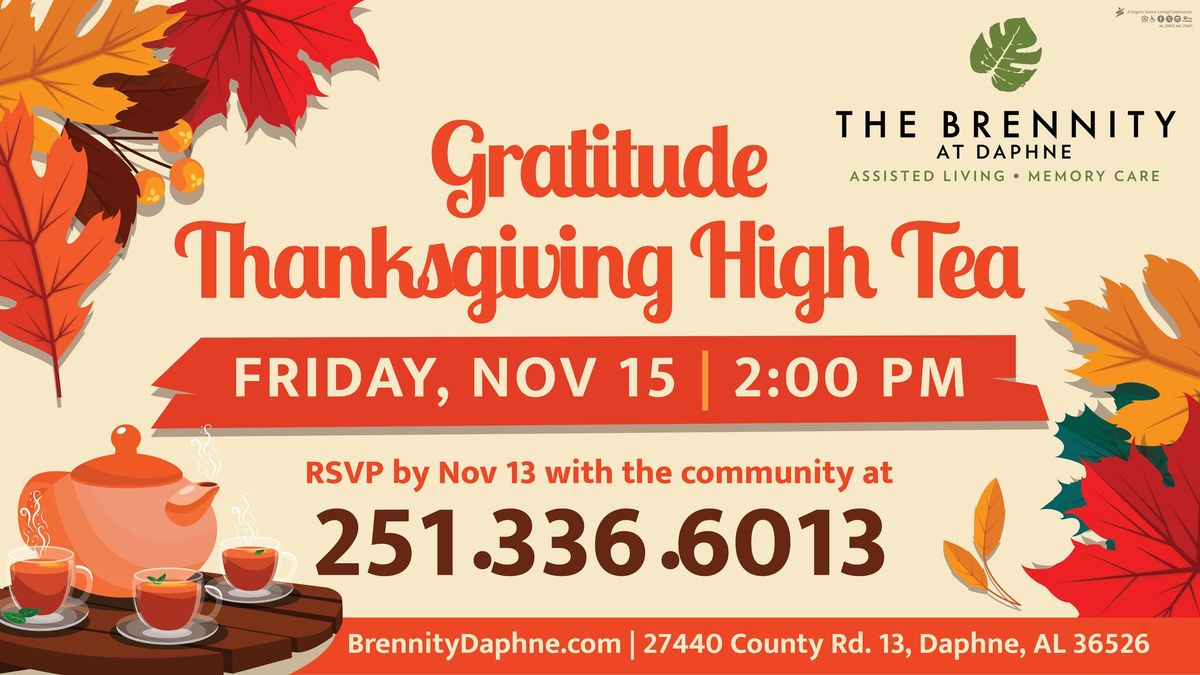 Gratitude Thanksgiving High Tea