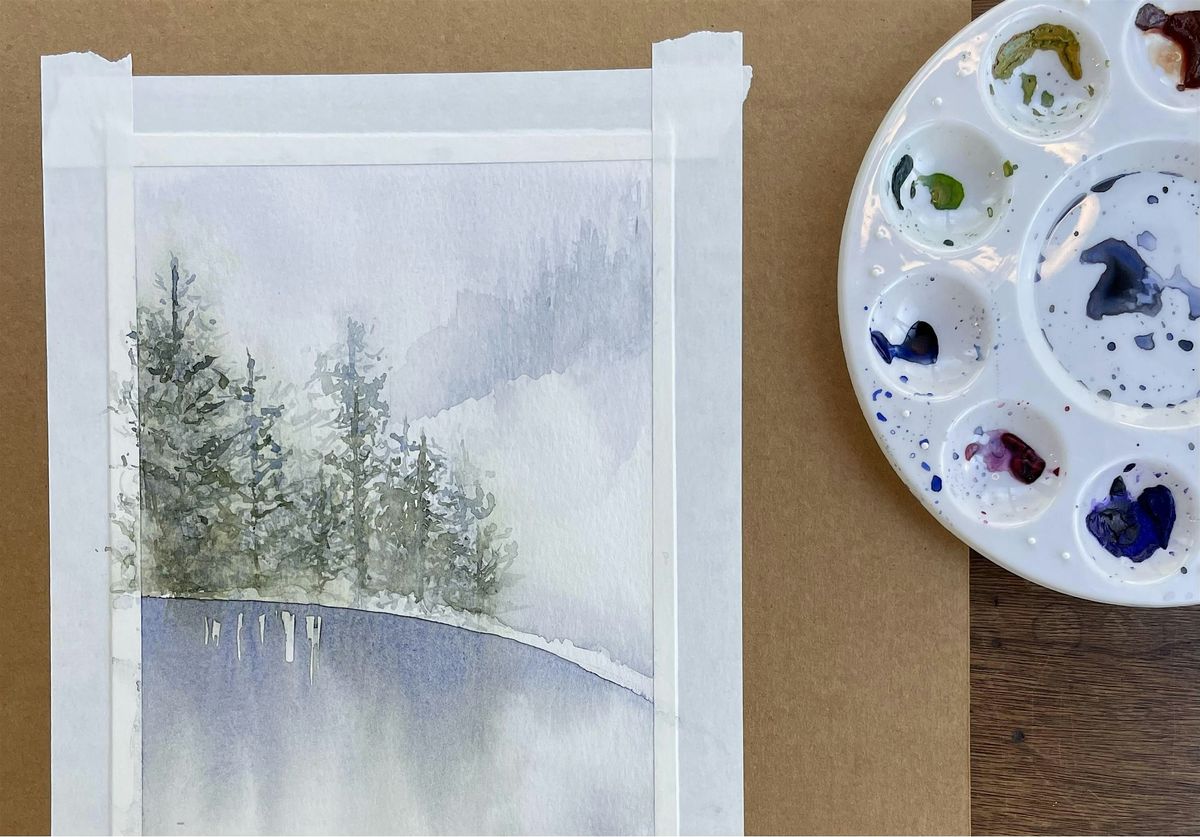 Winter Watercolor Landscape