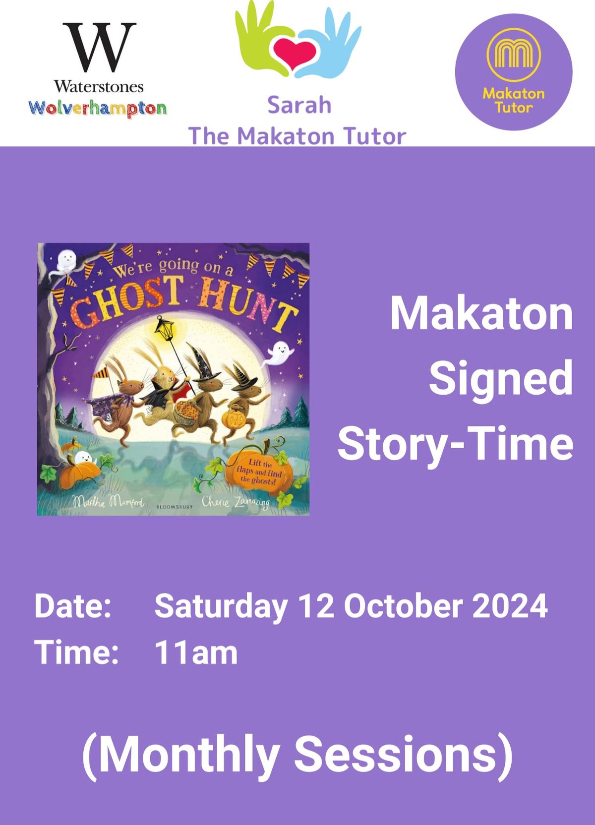 \u2b50\ufe0f Makaton Signed Storytime \u2b50\ufe0f            \u2018We\u2019re Going On A Ghost Hunt\u2019 ? 