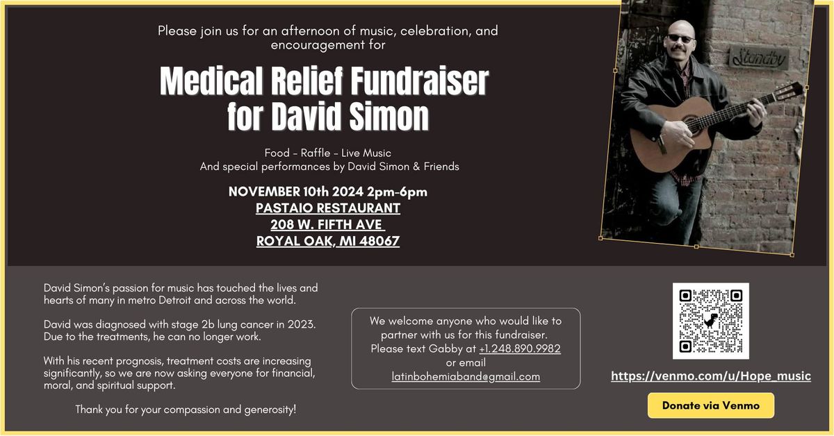 DAVID SIMON MEDICAL RELIEF FUNDRAISER