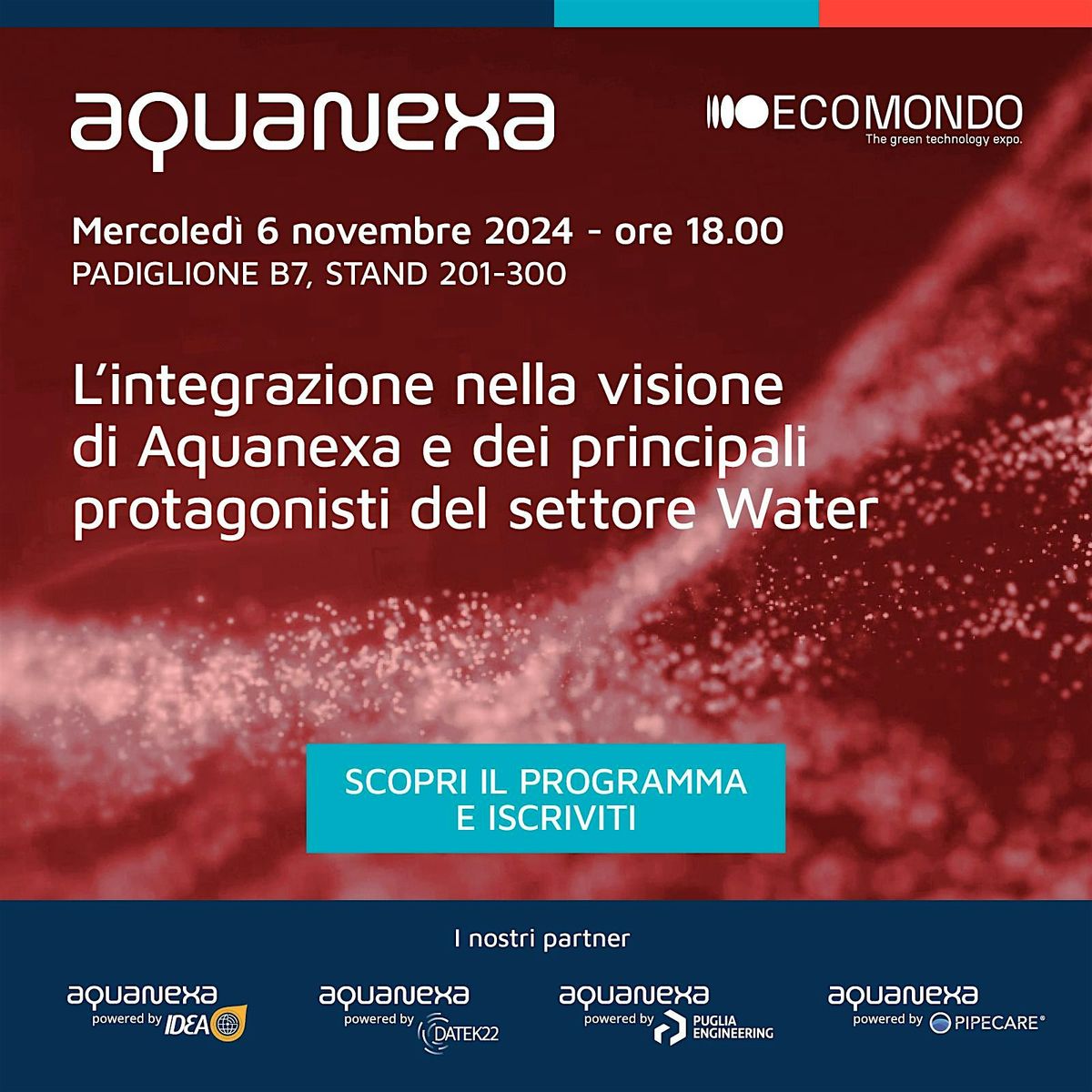 Evento AQUANEXA ad Ecomondo 2024 | Mercoled\u00ec 6 novembre-Rimini