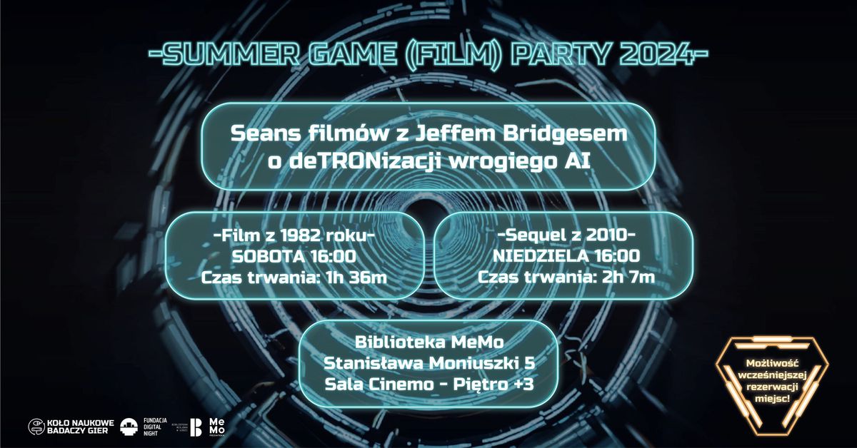 Summer Game (Film) Party 2024 - seans klasyka sci-fi z Jeffem Bridgesem