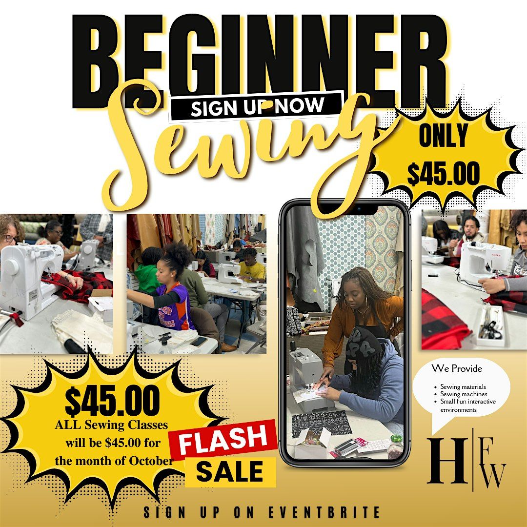 $45 Beginner Sewing Classes w\/ Yvonne