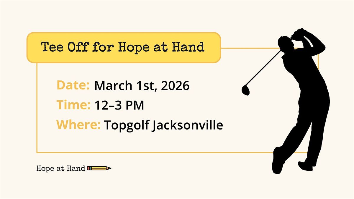 Topgolf "Tee Off for Hope at Hand" Fundraiser