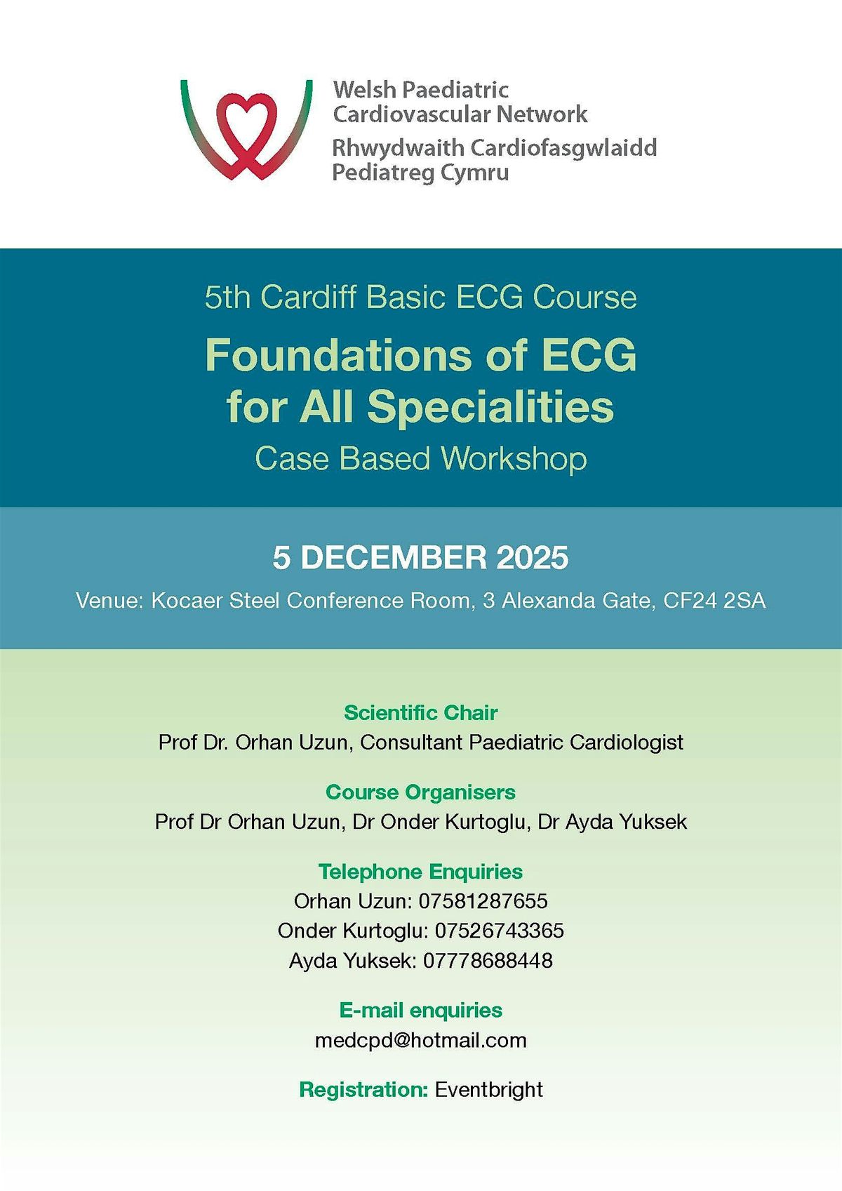 5th Cardiff Basic ECG Course: Foundations of ECG for All Specialities