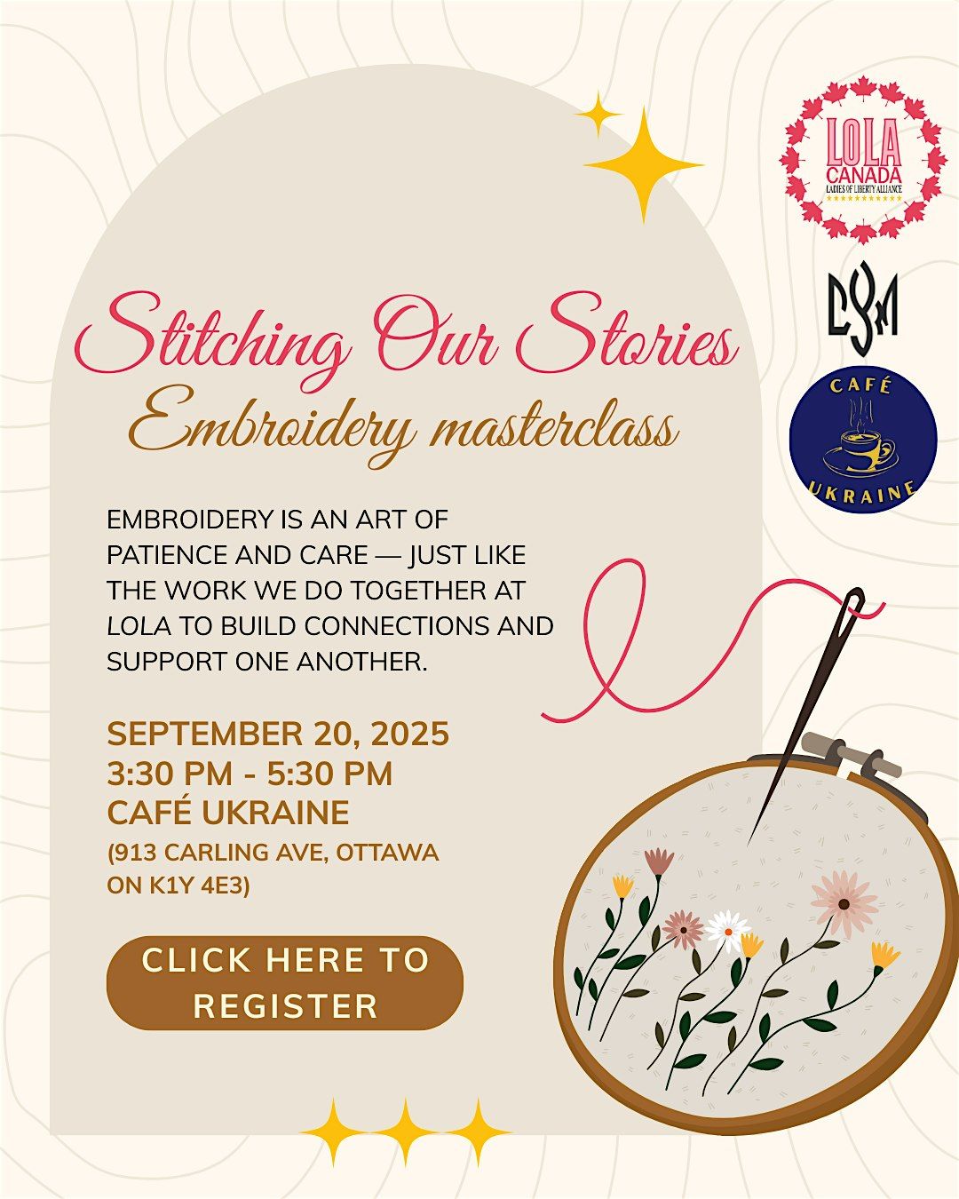 LOLA Embroidery Masterclass: Stitching Our Stories