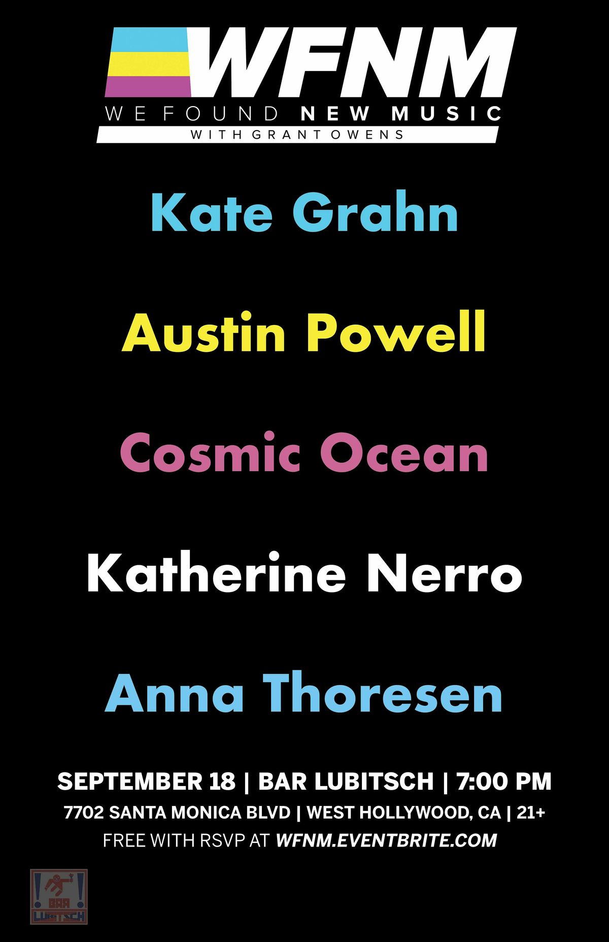 Kate Grahn,  Austin Powell,  Cosmic Ocean,  Katherine Nerro,  Anna Thoresen