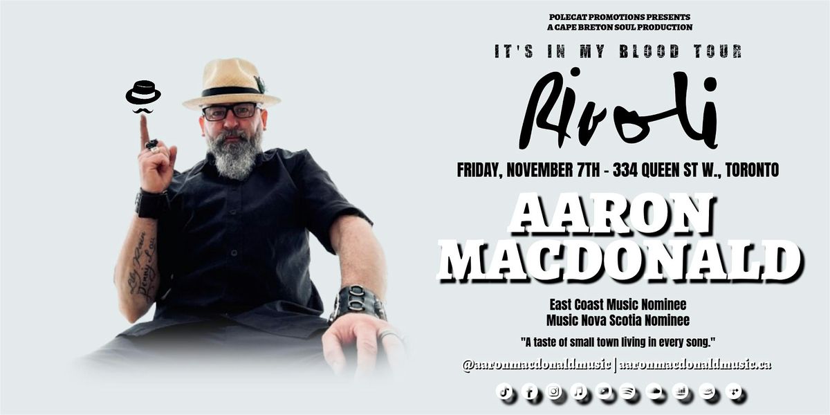 Aaron MacDonald at the Rivoli