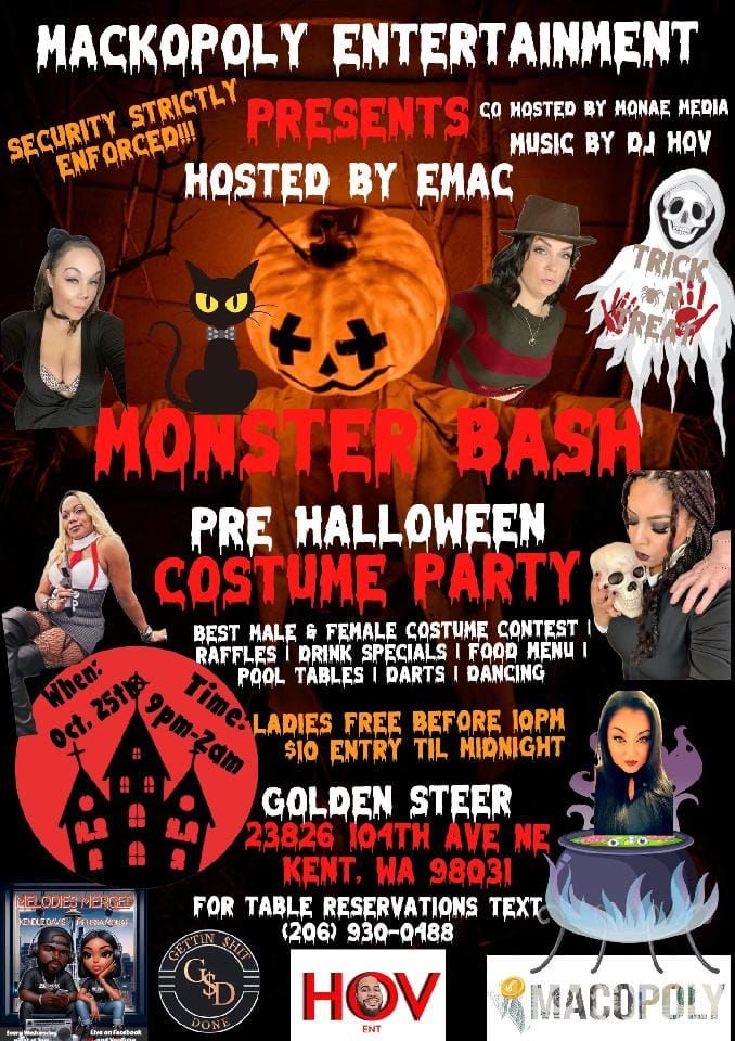 Monster Bash Pre Halloween Costume Party