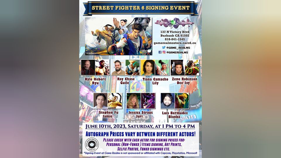 Street Fighter 6 Voice Actor Signing Event