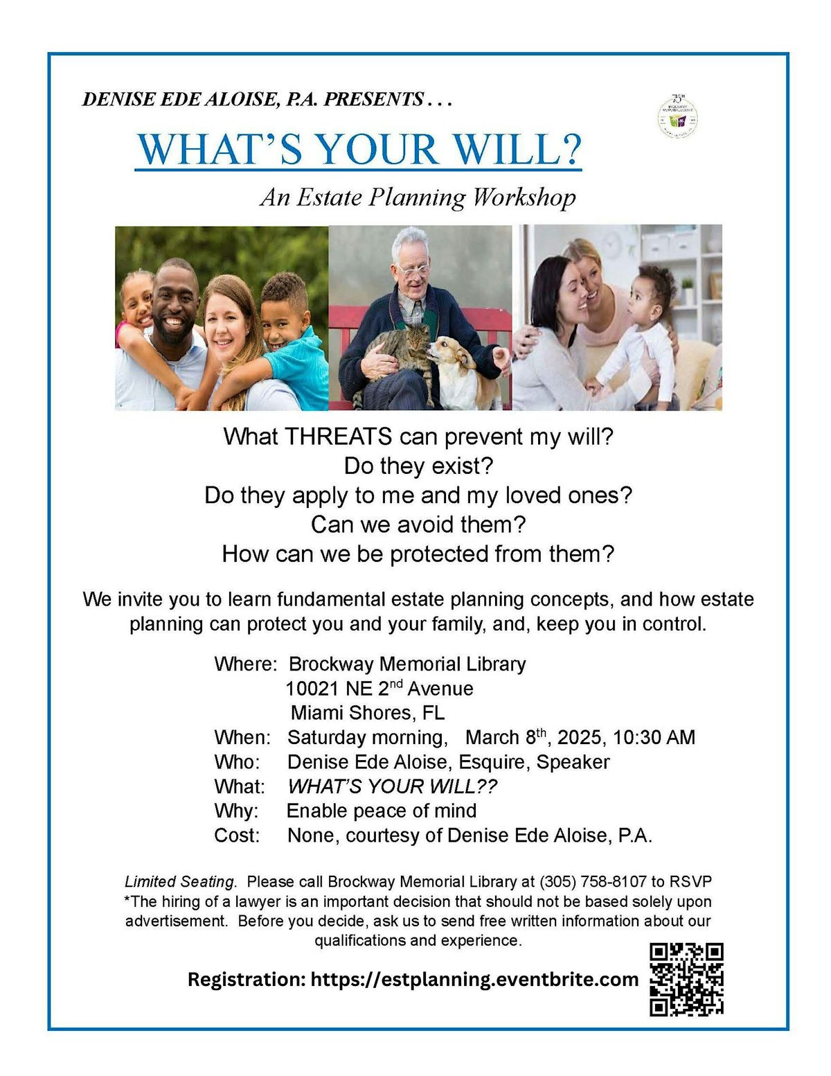 What's Your Will? An Estate Planning Workshop