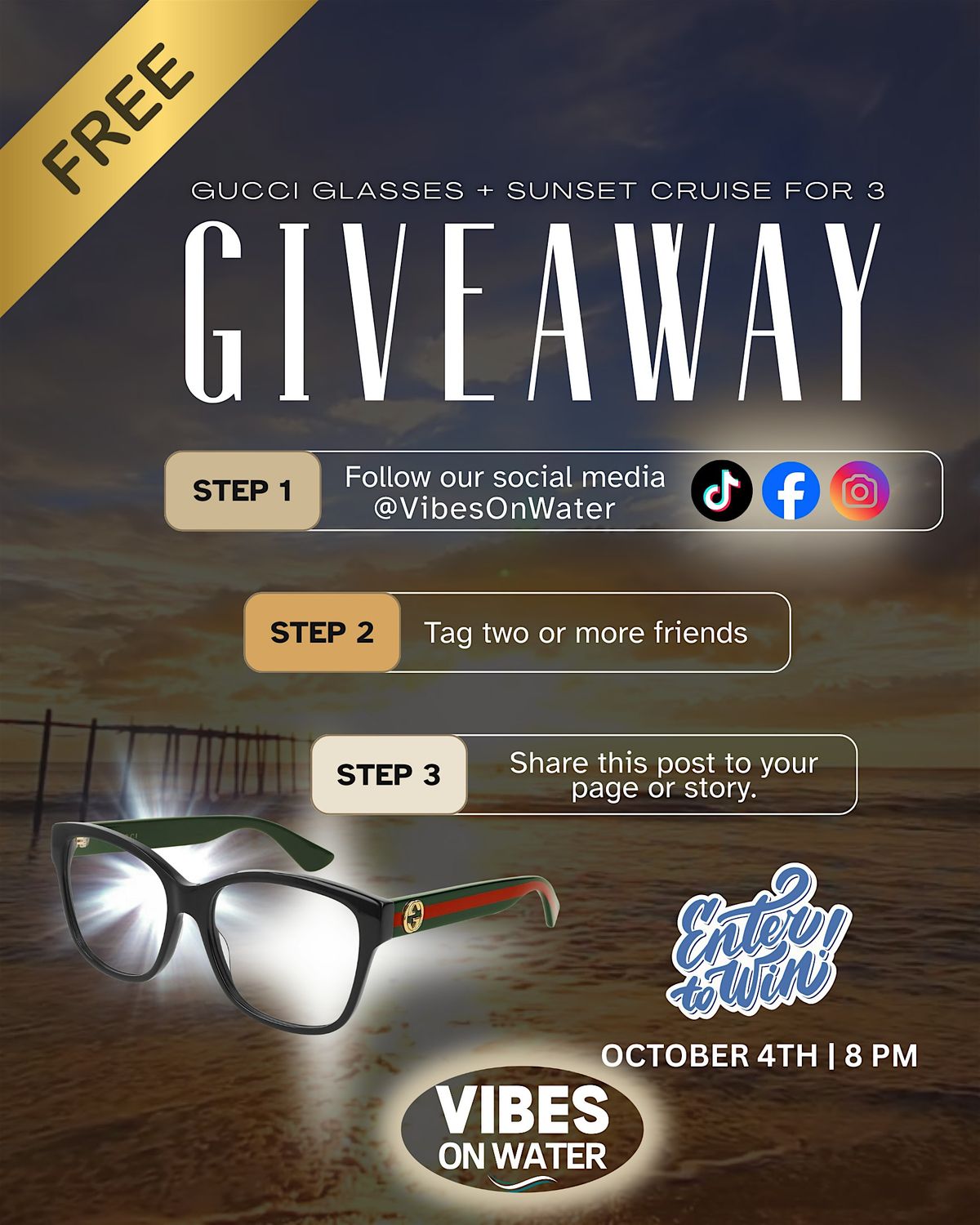 Vibes On Water: Gucci Glasses + VIP Experience Giveaway