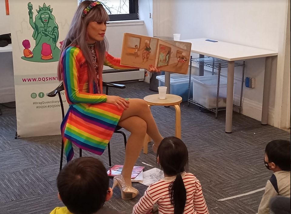 Drag Story Hour in Cantonese and English with Yuhua Hamasaki at Seward Park Library