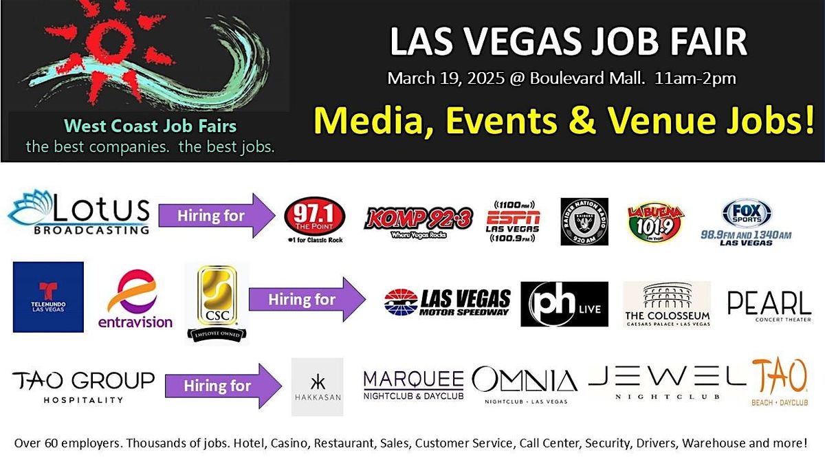 Las Vegas Media, Events and Venue Job Fair