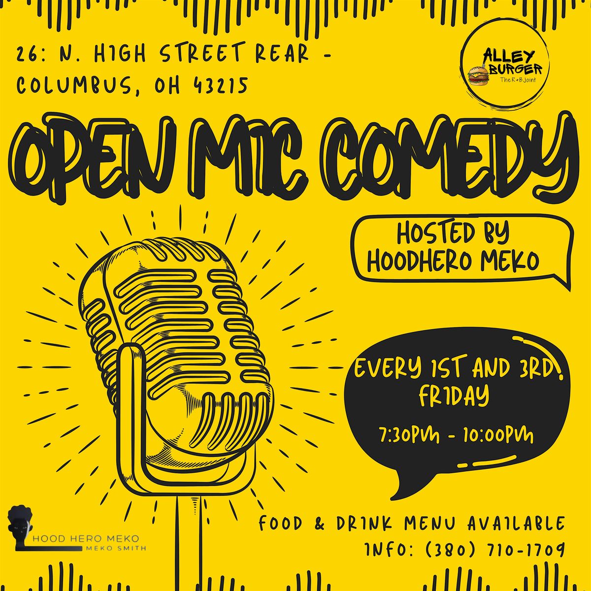 OPEN MIC COMEDY @ ALLEY BURGER