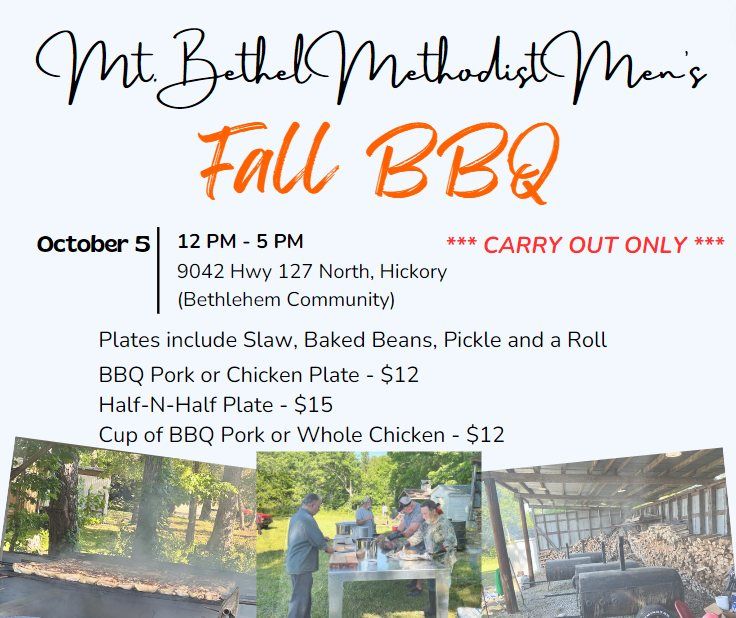 Mt. Bethel Methodist Men's Fall BBQ