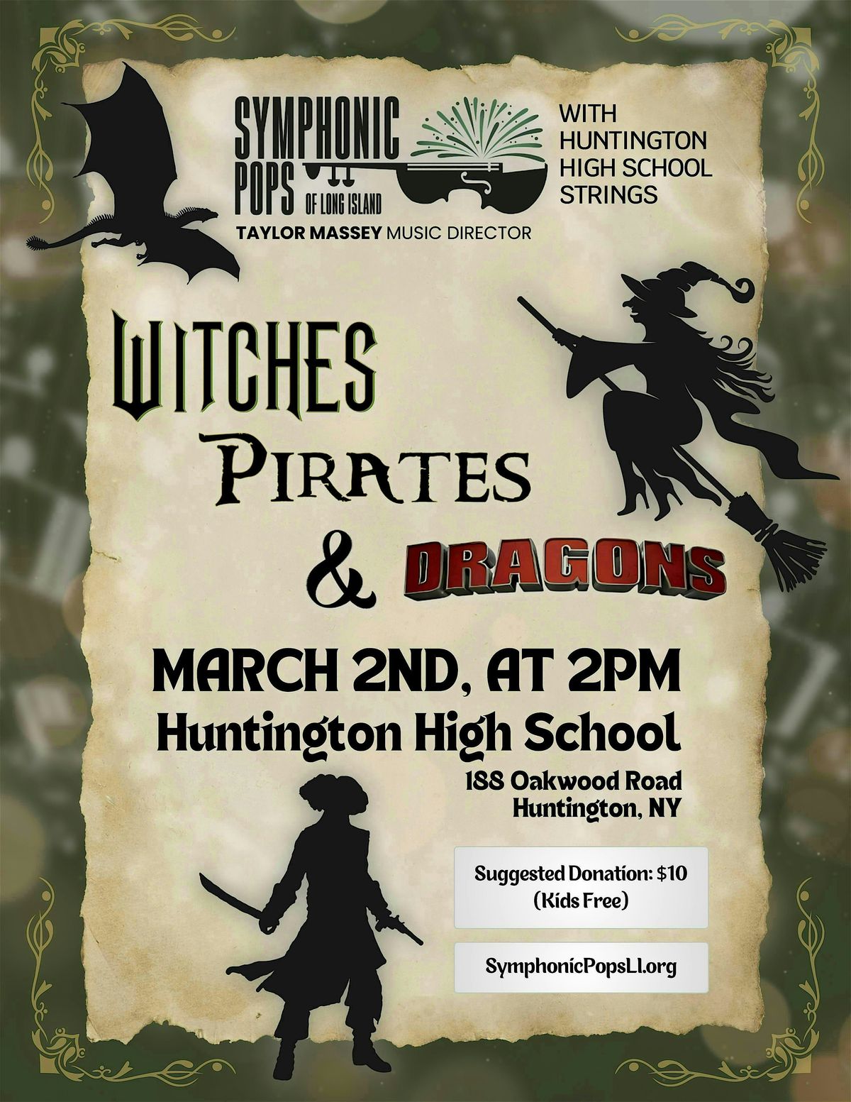 Symphonic Pops of Long Island presents Witches, Pirates & Dragons