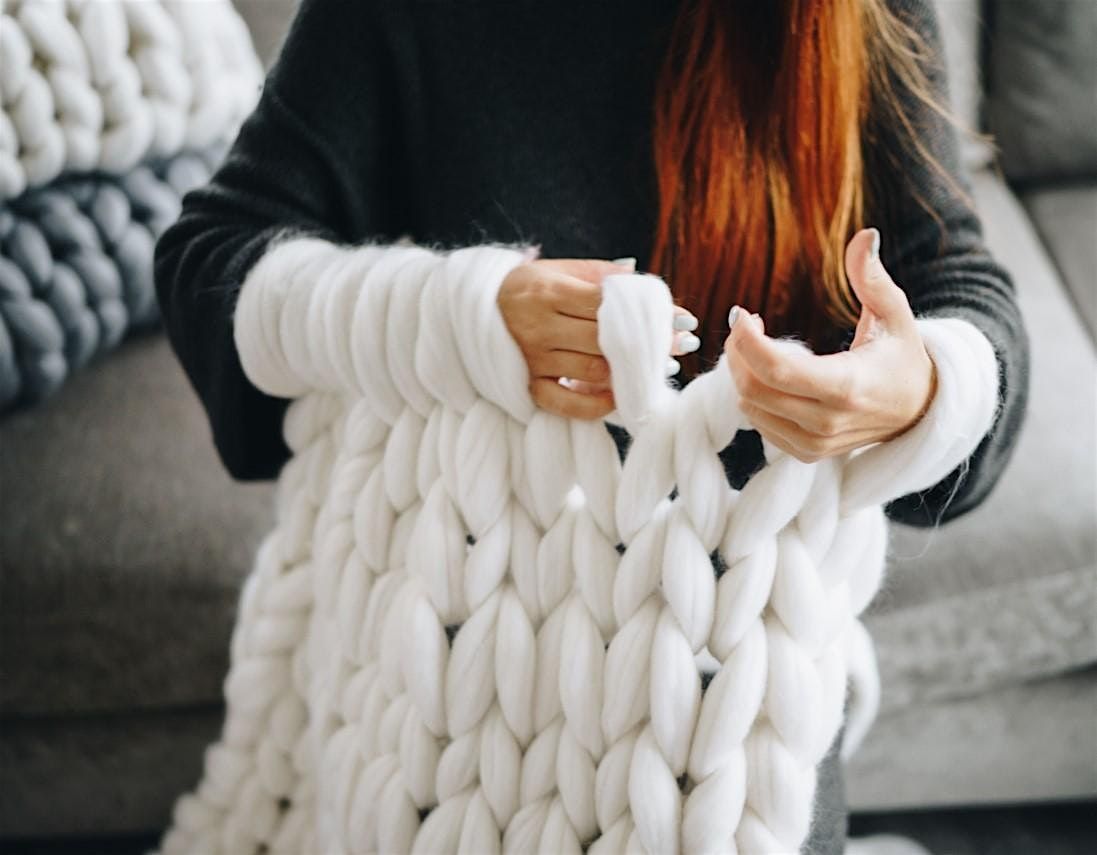 Hand Knitting Chunky Blankets
