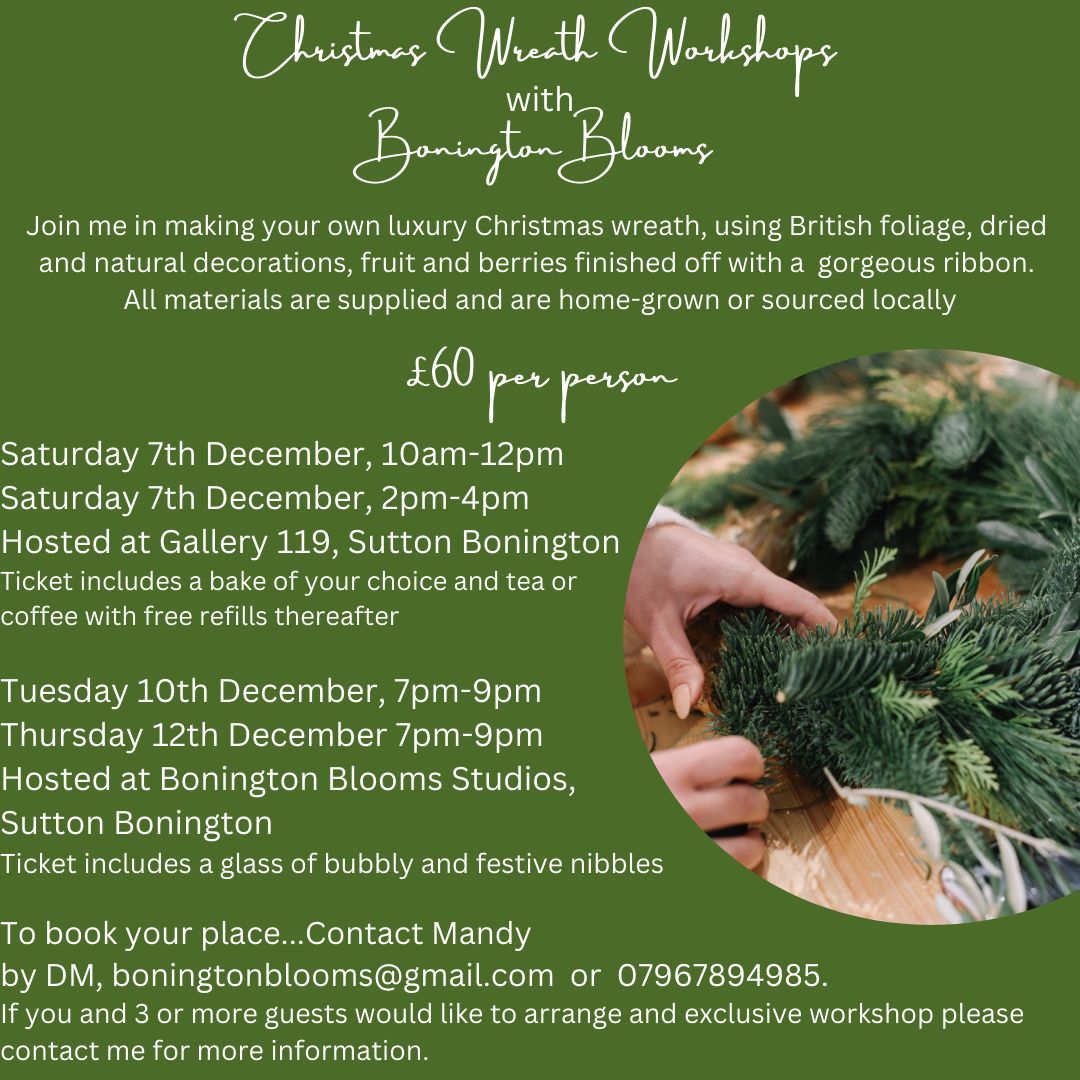 Bonington Blooms Christmas Wreath Making Workshop